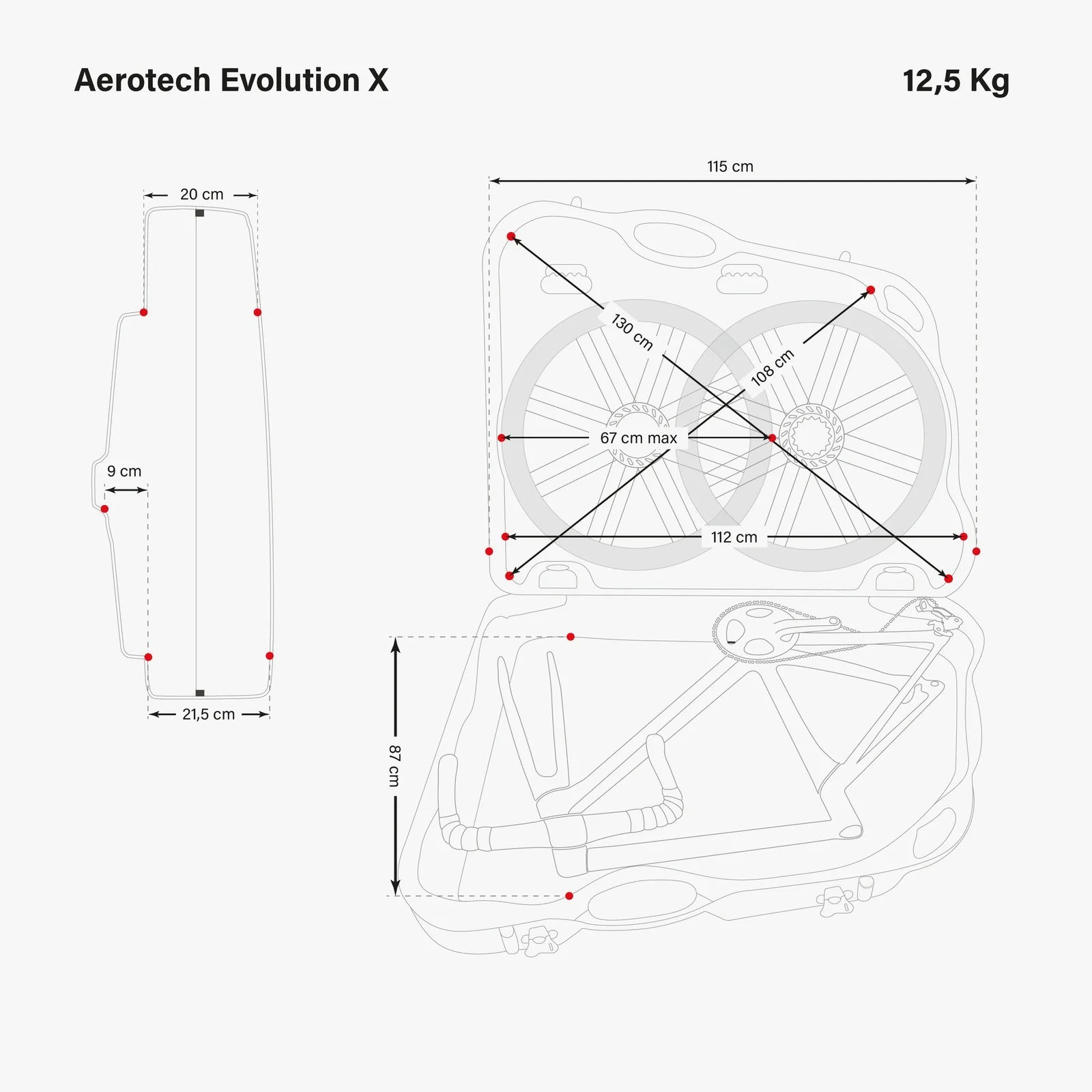 SCICON AEROTECH EVOLUTION X TSA BIKE TRAVEL CASE