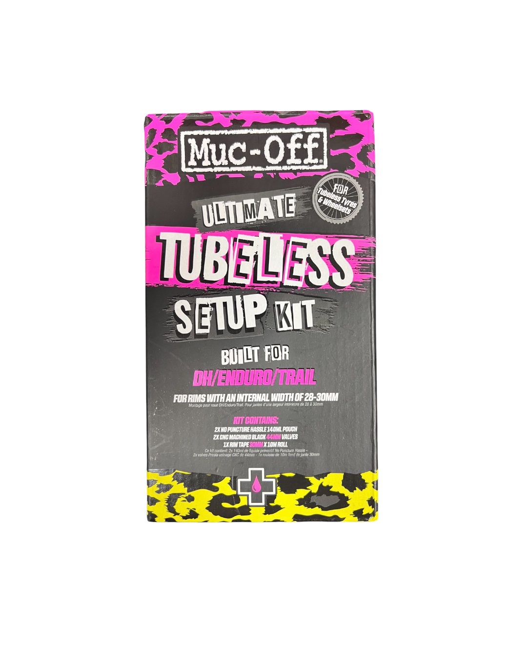 طقم إعداد لاأنبوبي Muc-Off Ultimate Tubeless Setup Kit DH/Trail/Enduro (شريط 30 مم / صمامات 44 مم)